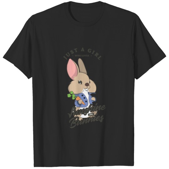 Discover Girl Loves Sunshine And Cute Bunnies Ironic T-shirt