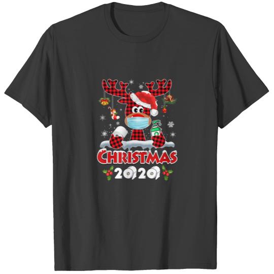 Funny Rudolph Mask Matching Family Christmas T-shirt