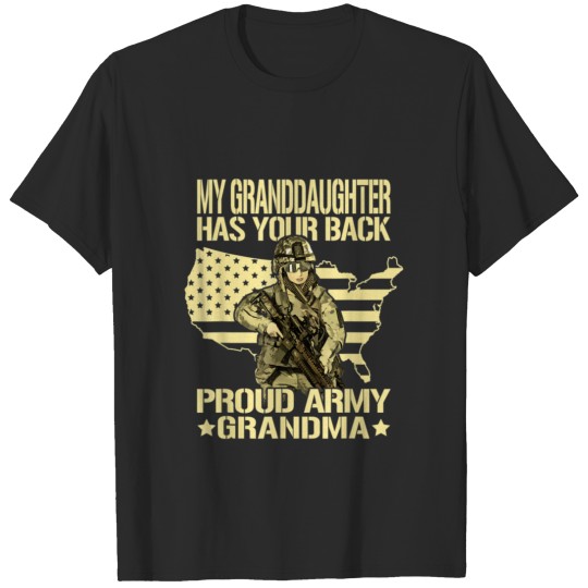 My Granddaughter Has Your Back Proud Army Grandma T-shirt
