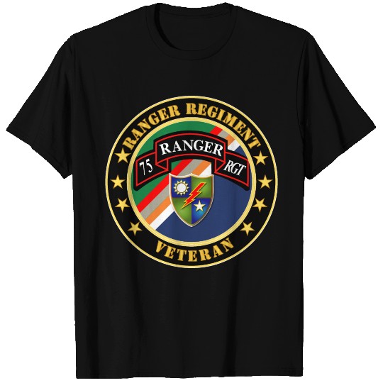 Army Ranger Regiment Veteran Scroll DUI T-shirt