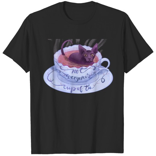 Discover Not everyone's cup od tea - Blue Cup - Brown Hairl T-shirt