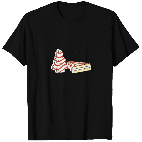 Blood Type Little Debbie Christmas Cakes Xmas Tree T-shirt