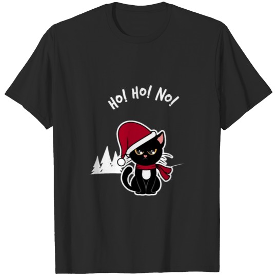 Discover Christmas Santa Black Cat T-shirt