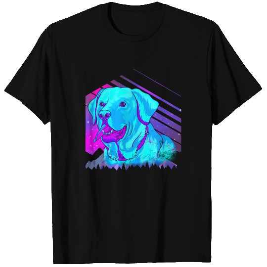 Labrador Retriever in neon colors T-shirt