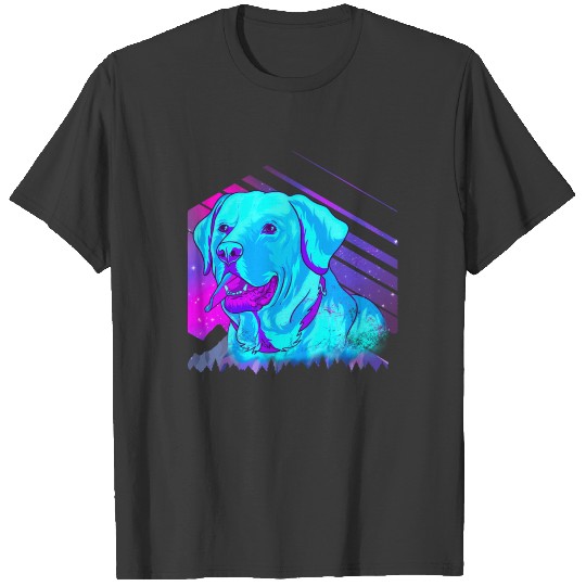 Labrador Retriever in neon colors T-shirt