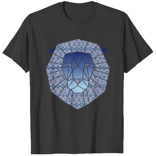 Lion wax print blue T-shirt