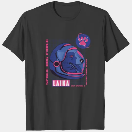 Laika Space Dog Astronaut T-shirt