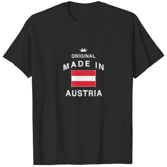 Discover Made in Austria flag banner birth baby T-shirt