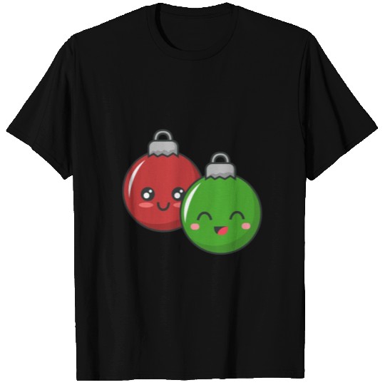 Red and Green Christmas balls T-shirt