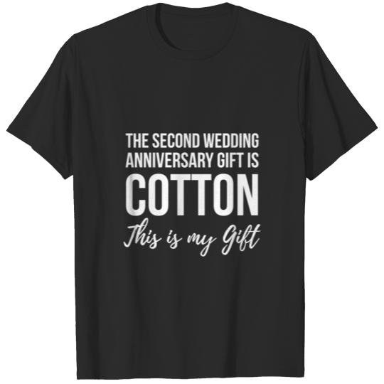 2nd Wedding Anniversary Marriage Gifts For Couple T-shirt