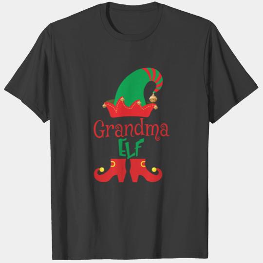 Grandma ELF Christmas Family Matching T-shirt
