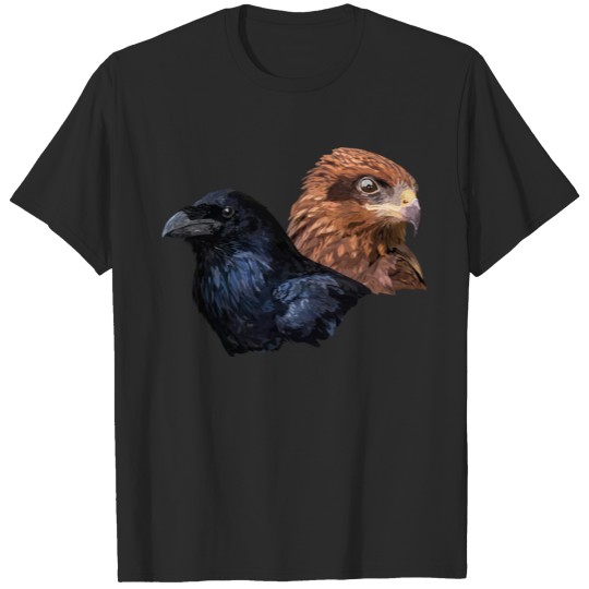 hawk and crow T-shirt