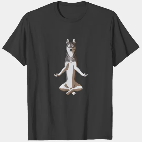 Meditate Siberian Laika Dog T-shirt