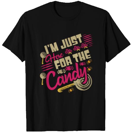I'm Just Here For The Candy Skull Spooky Skeleton T-shirt