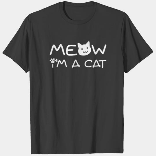 Meow I m A Cat T Shirt Halloween Costume Shirt T-shirt