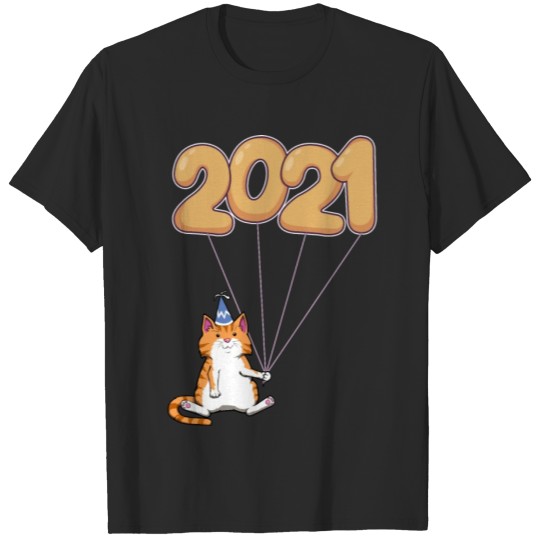 Discover Happy New Year 2021 Cat Kitten New Year Eve T-shirt