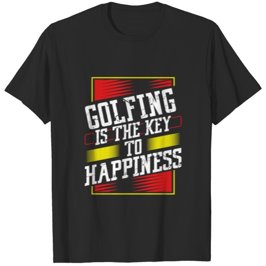 Discover Golfer Gift Golfing Key to Happiness Golf Gift T-shirt