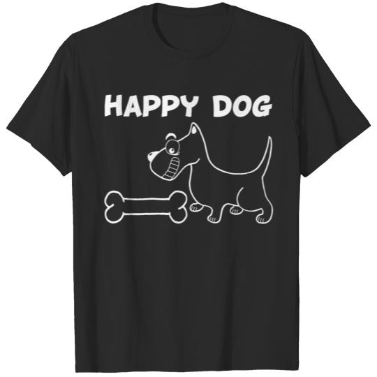 Discover A happy dog (white) T-shirt