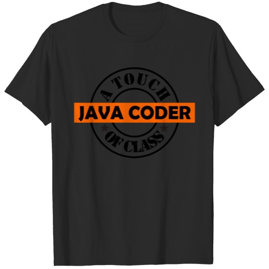 Discover Java coder with a touch of class T-shirt