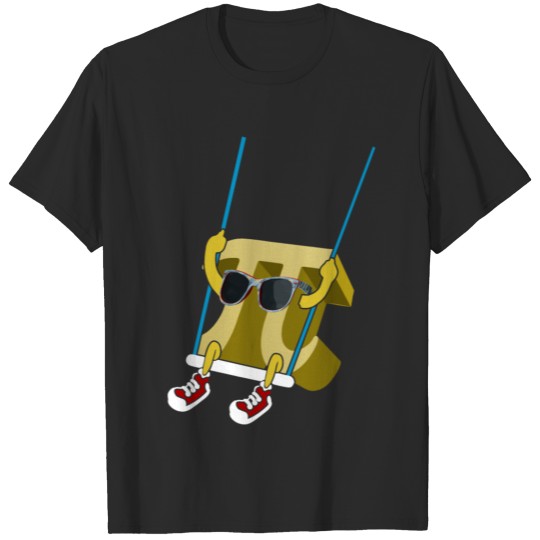 Pi Day Shirt Cute Pi Symbol Swing Sunglasses Math T-shirt