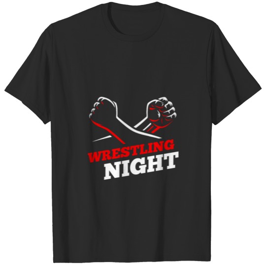 Discover Wrestling night fighting MMA ground fighting T-shirt