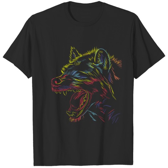 Discover Colorful Strokes Hyena T-shirt