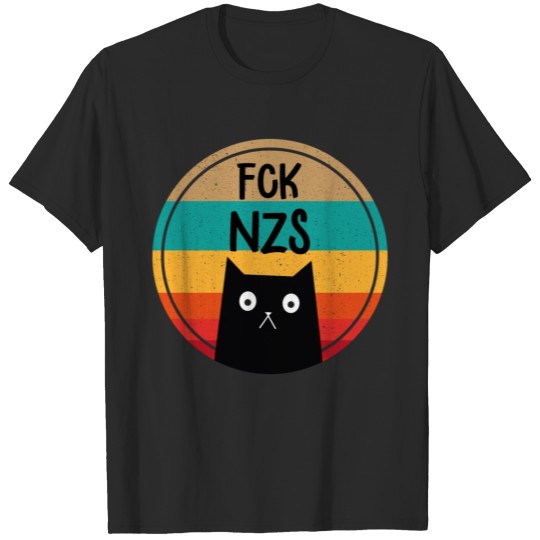 Discover Art FCKNZS cat flag politics gift T-shirt