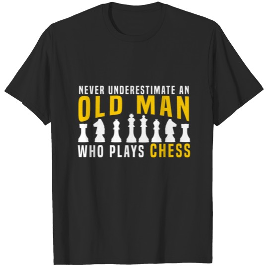 Discover old man play chess T-shirt