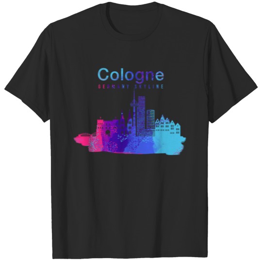 Discover Cologne Germany Skyline T-shirt
