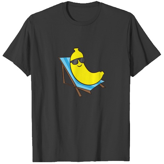 Relaxing Banana With Sunglasses On Deck Chair T-shirt