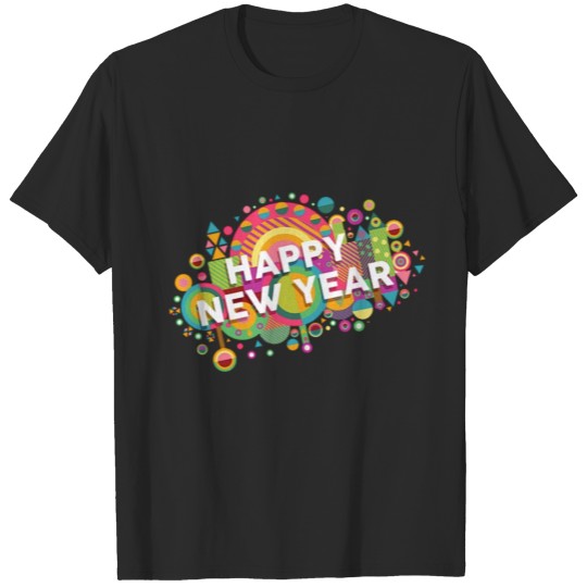 Discover New Year colored design T-shirt