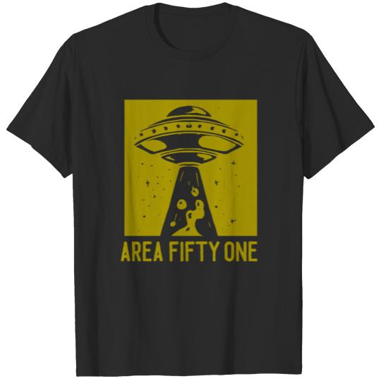 Discover Area Fifty One UFO Alien Geek Nerd Space Star Gift T-shirt