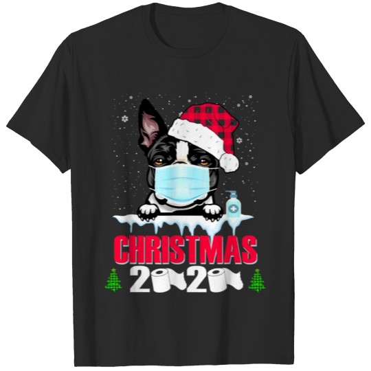 Discover Boston Terrier Face Mask Dog Christmas 2020 T-shirt