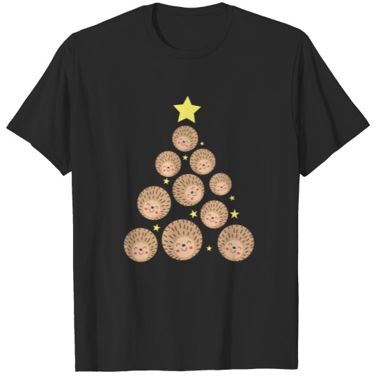 Discover Hedgehog xmas Christmas tree T-shirt