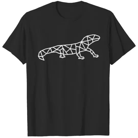 Polygon lizard geometric lizard design T-shirt