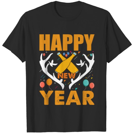 Discover Happy New Year Hunting Gift Design for Hunter 2021 T-shirt