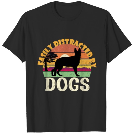 Discover Easily Distracted By Dogs Shirt Funny german Dog T-shirt