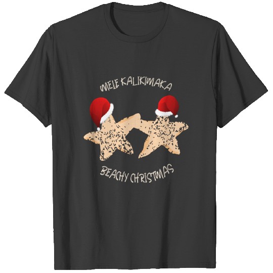 Discover Starfish with Santa Hat - Mele Kalikimaka T-shirt