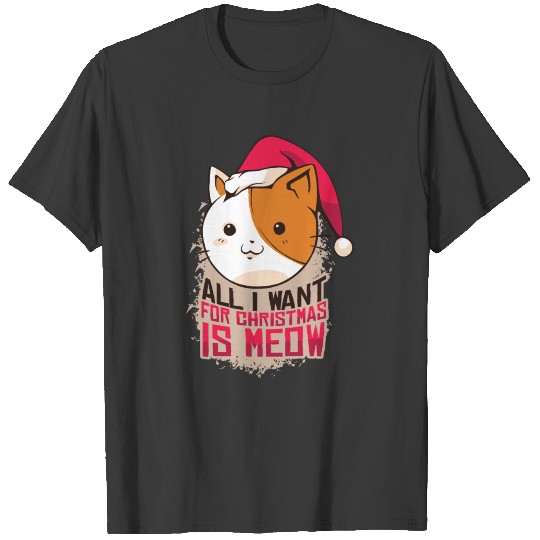 Discover Cat Meow Christmas Design T-shirt