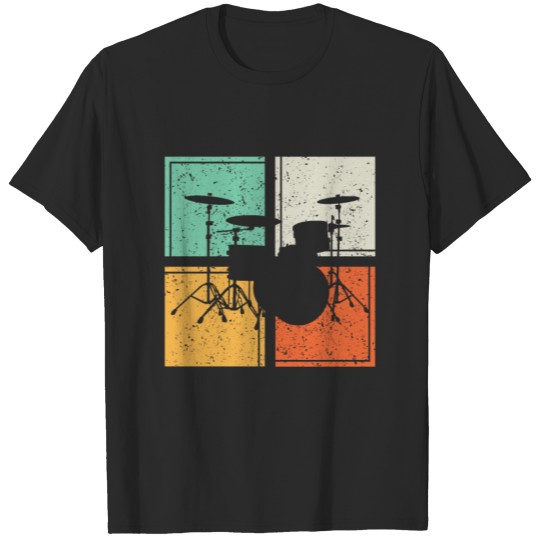Funny Drumset Vintage Drummer... Drummer T-shirt