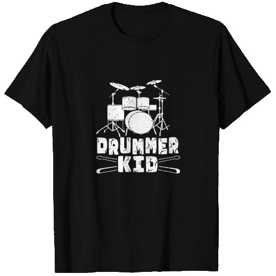 Kids Drummer Kid Funny Drum Set... Drummer T-shirt