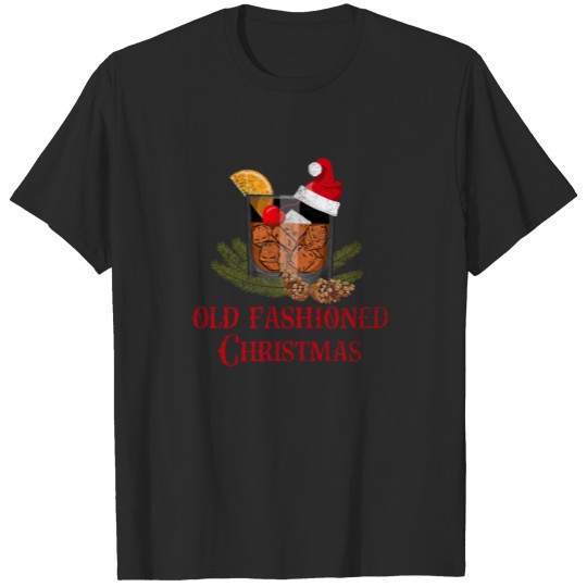 Whiskey Old Fashioned Christmas Funny Bourbon Cock T-shirt
