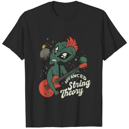 Discover Alien Guitar Nerd UFO Punk String Theory T-shirt