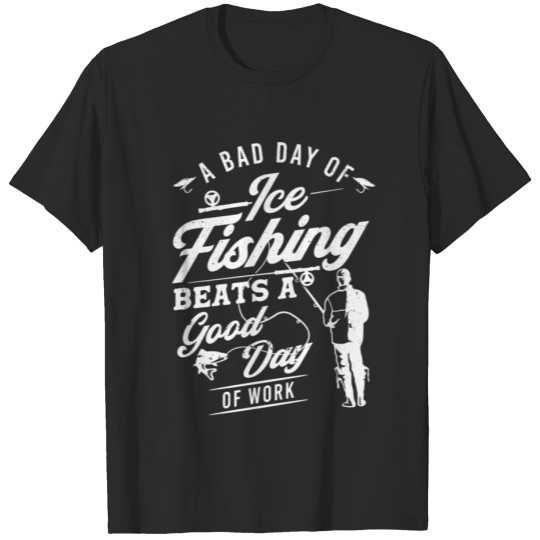 Discover Fishing Enthusiasts Winter Ice Fishing Gift T-shirt