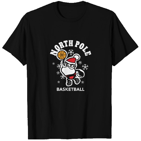 North Pole Basketball - Santa Dunk Man T-shirt
