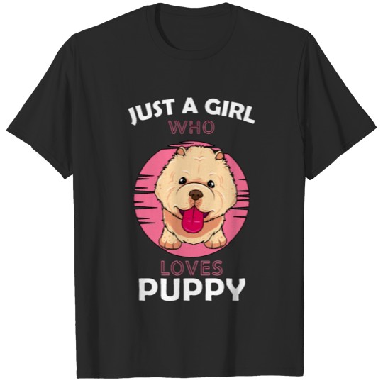 Discover cute puppy 01Just a Girl Who Loves puppy T-shirt