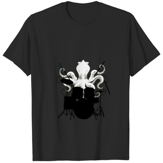Funny Octopus Drummer Drumming Gift Idea T-shirt