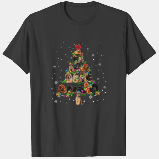 Tibetan Mastiff Christmas Tree XMas Gift T-shirt