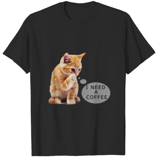 Discover I need a coffee cat best gift for cat coffee lover T-shirt
