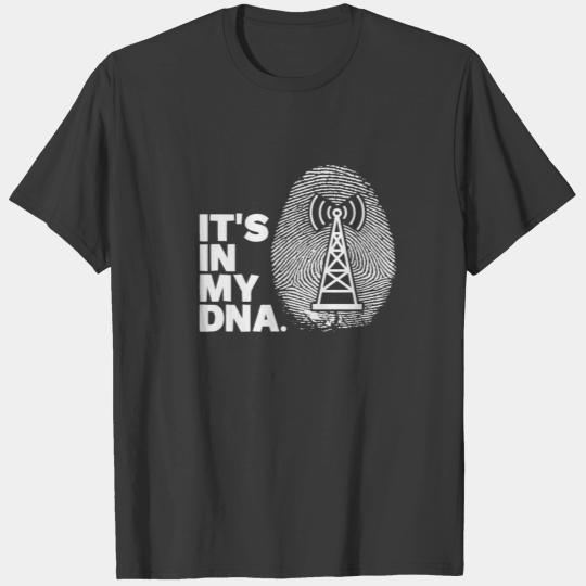 Ham Radio Operator Amateur Radio Tower DNA T-shirt